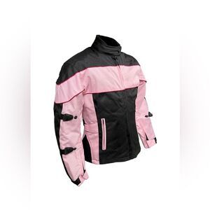 XELEMENT Women’s Motorcycle Jacket Pink Black Sz M
